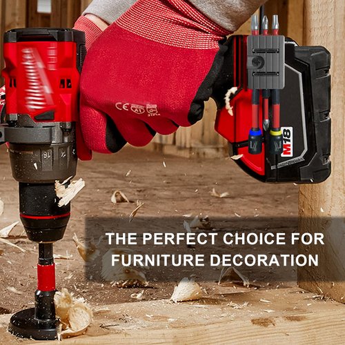 Naerza Magnetic Bit Holder,Drill Bit Holder with 6 Magnetic Holes- Easy Installation,High-Durability Compatible with Milwaukee DeWalt，Ridgid，Makita，Bosch, Ryobi, and major brands- 2Pcs