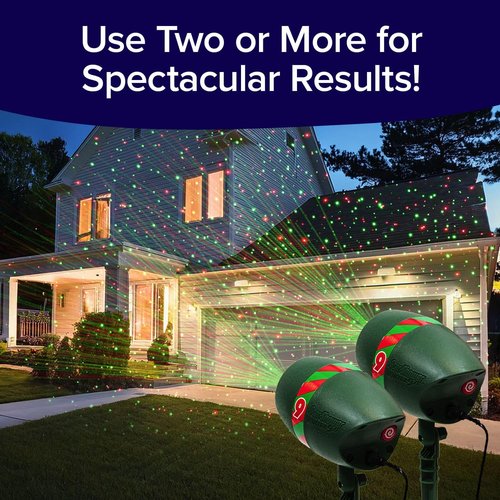 Star Shower Ultra 9 Outdoor Laser Holiday Projector with Remote, 2 Pack, AS-SEEN-ON-TV, New 2024 Model w/ 9 Unique Patterns, Showers Home w/Thousands of Lights, 3 Color Combinations, Up to 3200 Sq Ft