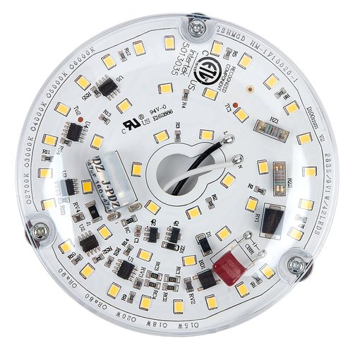 BeVisible N Glow 1 Pack 3.93'' Retrofit Light Kit for Ceiling Flush Ceiling Fan Light Replacement Panel PCB 18W 3000K 6000K 1900LM 120V Flicker-Free CRI90 Dimmable (White 6000K)