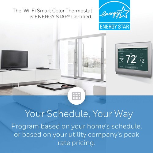 Honeywell Home RTH9585WF1004 Wi-Fi Smart Color Thermostat, 7 Day Programmable, Touch Screen, Energy Star, Alexa Ready