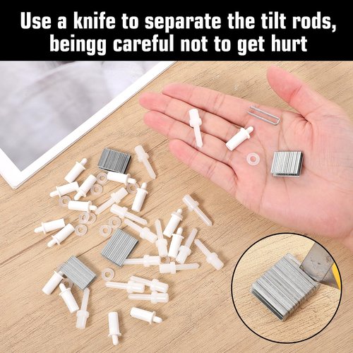 85pcs Plantation Shutter Repair Kit for Plantations Spring Loaded Pins Replacement Louvers Staples Windows Shutters Tools Supplies