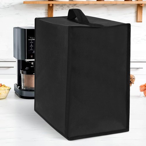 Linkidea Ice Cream Mixer Dust Cover, Portable Blender Shield with Hand Strap, Durable Mixer Protector with Compartment, Compatible with Ninja CREAMi Deluxe NC501, NC299AMZ, NC301 (Black)