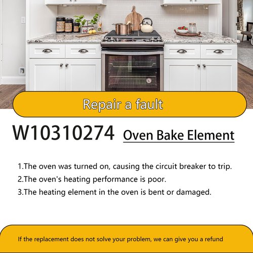 W10310274 Oven Bake Element Fit for amana Ikea maytag whirpool jenn-air, Replaces part 74010883, 7406P439-60, 1863288, AP6019234, PS11752540