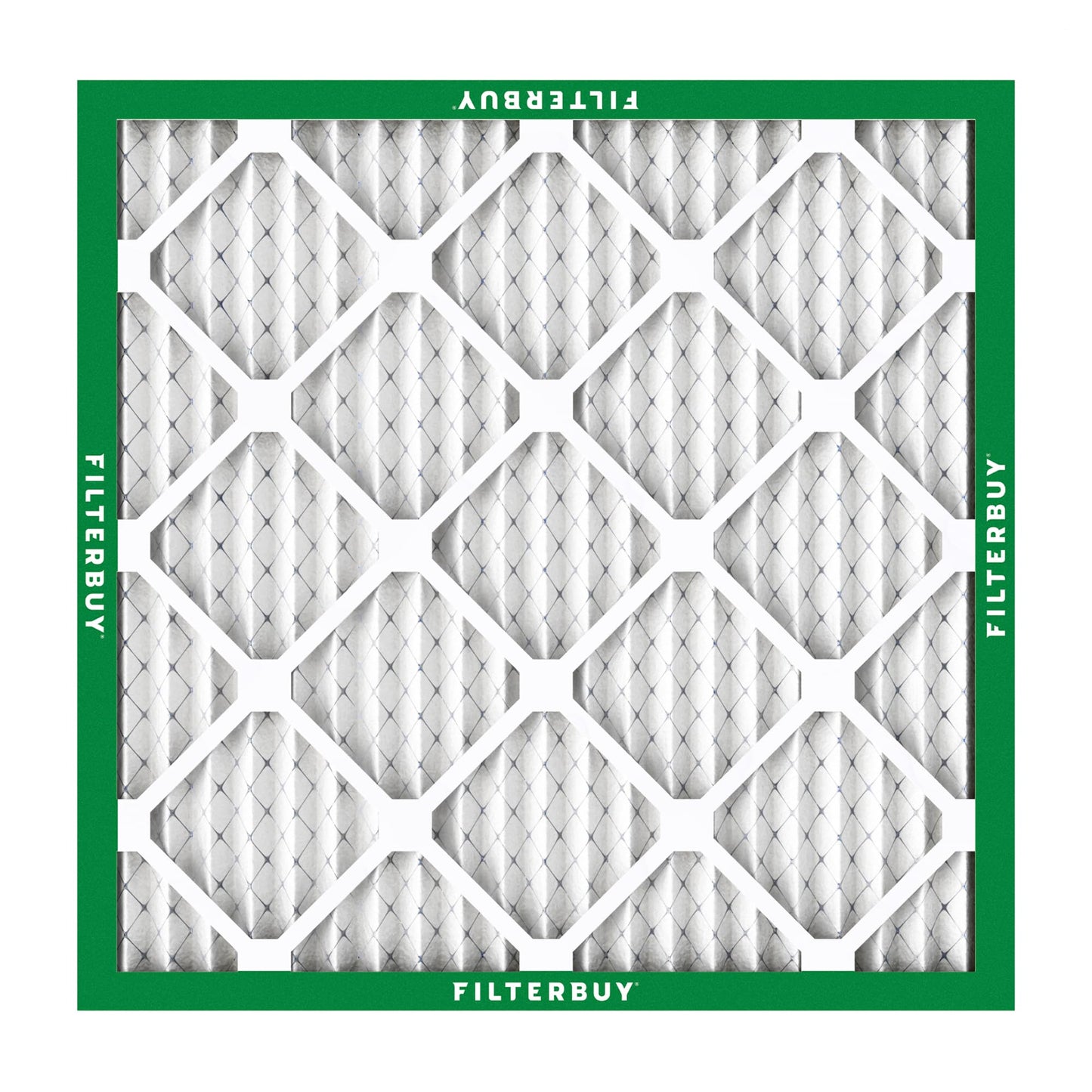 Filterbuy 10x10x1 Air Filter MERV 8 Essential Dust & Allergy Defense (6-Pack), Electrostatic Pleated HVAC AC Furnace Filters Replacement, Made in USA (Actual Size: 9.50 x 9.50 x 0.75)