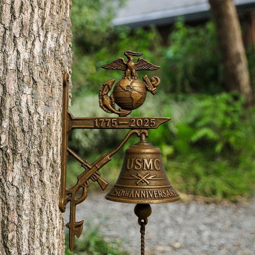 USMC 250th Anniversary Commemorative Doorbell,Patriotic Veteran Gift Easy Install Loud Chime for Home