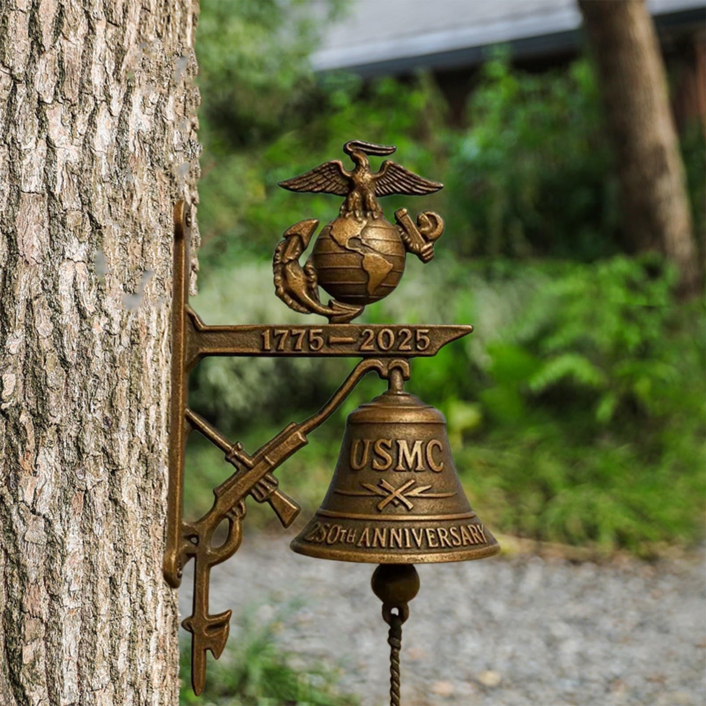 USMC 250th Anniversary Commemorative Doorbell – Patriotic Veteran Gift with Easy Install and Loud Chime for Home