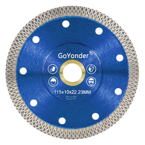 GoYonder 4.5 Inch Tile Blade, Super Thin Diamond Saw Blade for Cutting Porcelain Tiles, Granite Marble Ceramics (4.5")