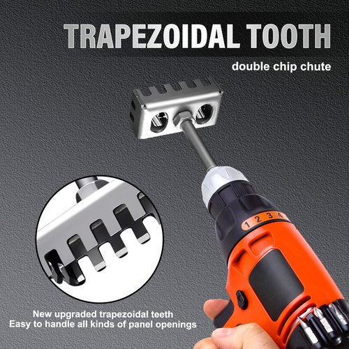 Square Hole Cutter for Electrical Box, Manganese Steel Rectangle Slot Cutter for Electric Hammer, Fast Wall Square Hole Puncher for Brick Concrete Cement Stone 2025 New (1 Pack)