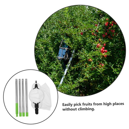 TOYANDONA 1set Extendable Fruit Picker Padded Basket Ergonomic Design for Easy Pear and Citrus Harvesting Adjustable Handle Tool for Efficient