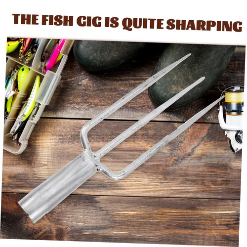 ibasenice Multi-Functional Prong Fork Heavy-Duty Gardening Weeder Tool for Uprooting and Outdoor Fishing Use