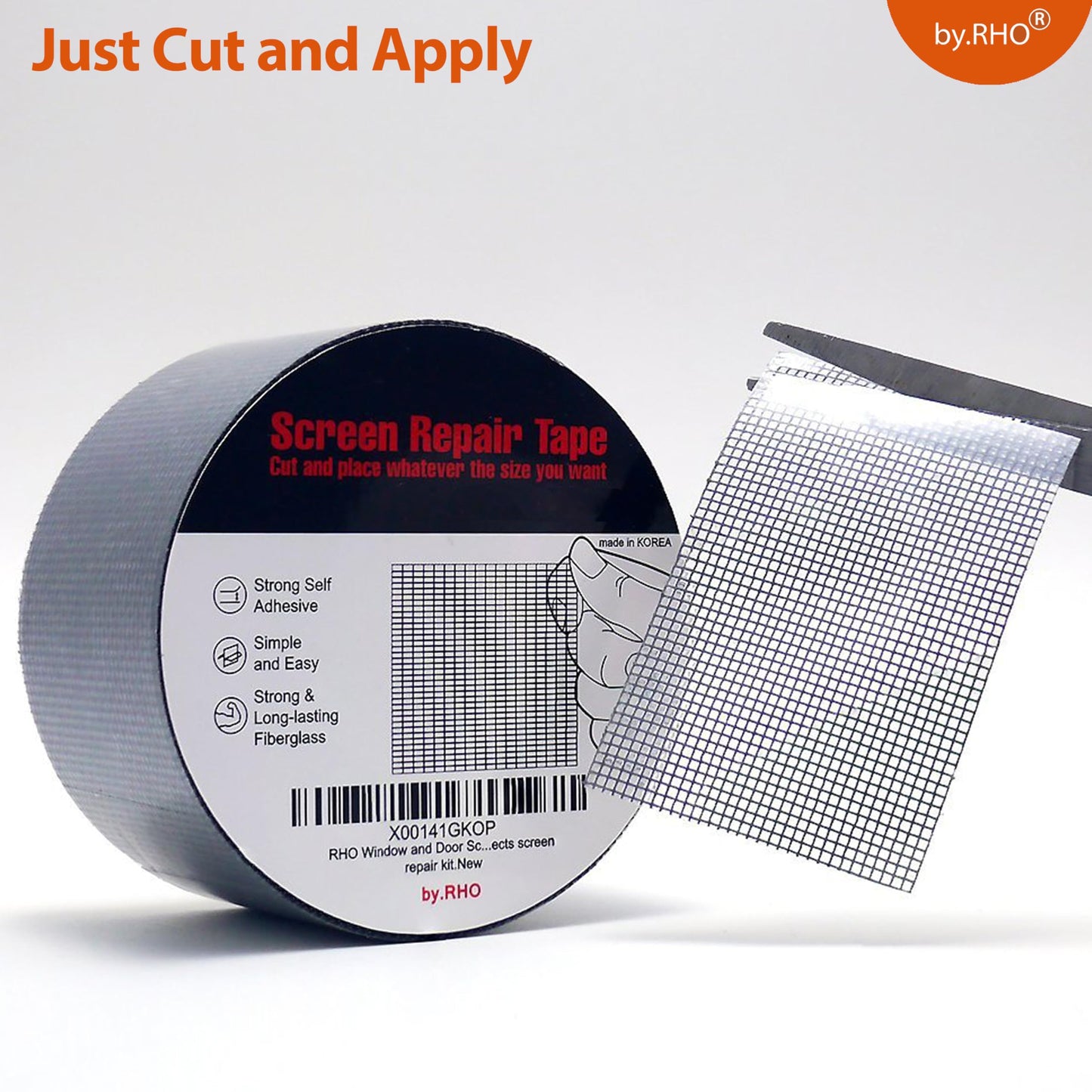by.RHO Window Screen Repair Kit Tape. Black XL(15FT). 3-Layer Strong Adhesive & Waterproof Fiberglass Covering Wire mesh Repair for Window Screen and Screen Door tears Holes Screen Repair kit