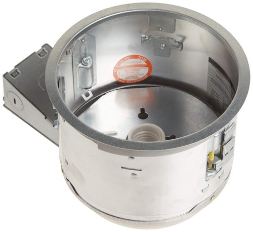 HALO E27RICAT E26 Series Recessed Lighting Shallow Remodel Insulation Contact Rated Air-Tite Housing, 6", Aluminum
