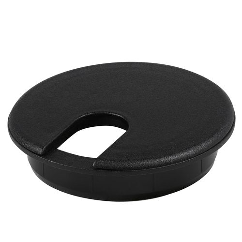 5 Pack Rok Hardware 3" (76mm) Black Round Computer Desk Table Port Wire Cable Cord Organizer Hole Cover Grommet, ROKRG3BLK