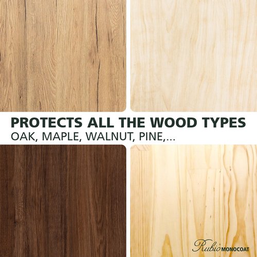 Rubio Monocoat Wood Oil Finish Sample - Pure | Oil Plus Part A | Quick-Dry, Eco-Friendly Linseed Wood Oil for Indoor Use | Ideal for Sampling Oil Plus 2C & Touch Ups | 100 mL