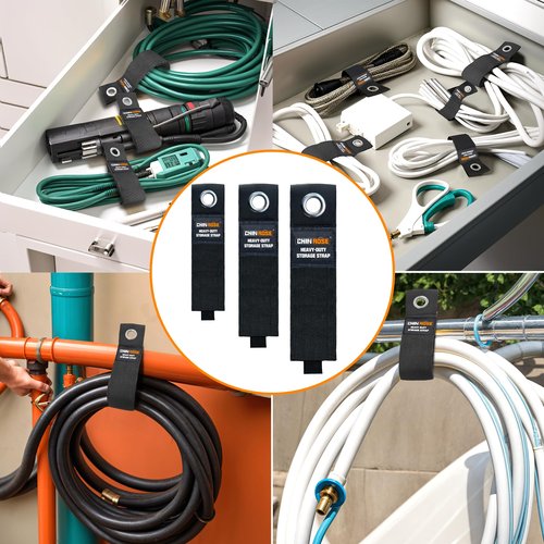 Heavy Duty Storage Straps, Nylon Extension Cord Straps 6 PCS, Extension Cord Wrap Holder for Extension Hoses, Cords, Cables, Ropes