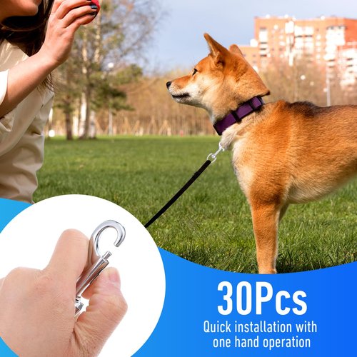 JIEYAO 30 Pcs Swivel Snap Hooks for Dog Leash, 2.8" Heavy Duty Dog Leash Clips, Pet Buckle Trigger Clip Clasp Single Ended Swivel Clip Multipurpose Bolt Snap for Keychain Camera Strap Flag Hooks Clasp