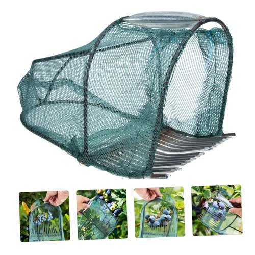 GAROZATION Blueberry Picker Tool Handle Ergonomic Berry Picking Device for Efficient Blueberry Harvesting Lightweight Fruit Picker Basket for Garden and Orchard Use