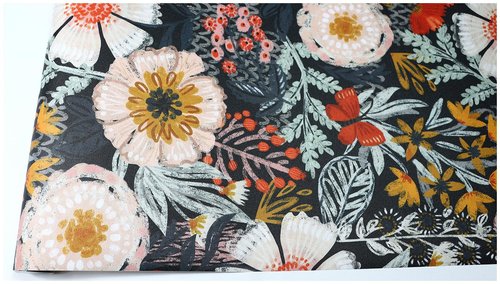 HAOKHOME Boho Peel and Stick Wallpaper Floral Wall Paper Removable for Bedroom Navy/Pink/Orange Contact Paper 17.7in x 9.8ft