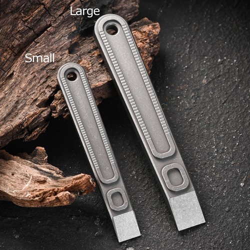 Hamans EDC Pry Bar Mini Multi Tool Titanium 3.74“ Package/Can Opener for Everyday Carry Portable Lightweight