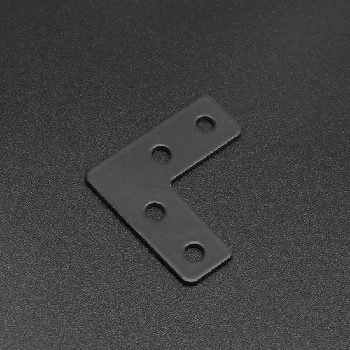 Piutouyar Black Stainless Steel L Braces Flat Corner Braces 40mm x 40mm/1.57 x 1.57 Inch Angle Brackets Connector Fixing Repair Joint Bracket for Wood Furniture (20Pcs)