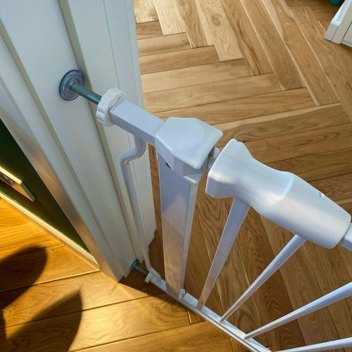 BalanceFrom Easy Walk-Thru Safety Gate for Doorways and Stairways with Auto-Close/Hold-Open Features, 30-Inch Tall, Fits 29.1 - 33.8 Inch Openings, White