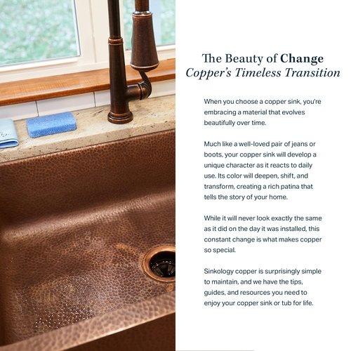 Orwell Copper 17" Single Bowl Undermount Kitchen Sink