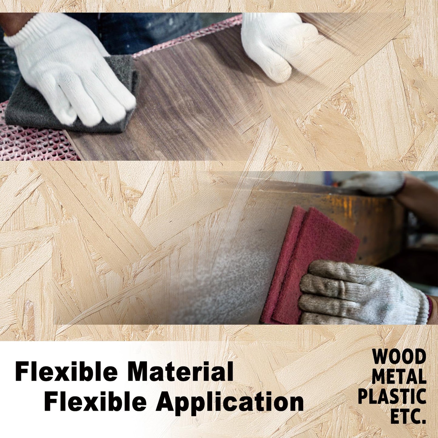 MeshMight 12-Pack 6"x9" Non-Woven Scuff Pads Multi Pack- Aluminum Oxide Abrasive for Scouring, Sanding, Paint Primer Prep - Automotive, Auto Body, Woodworking, Surface Preparation (Multi)