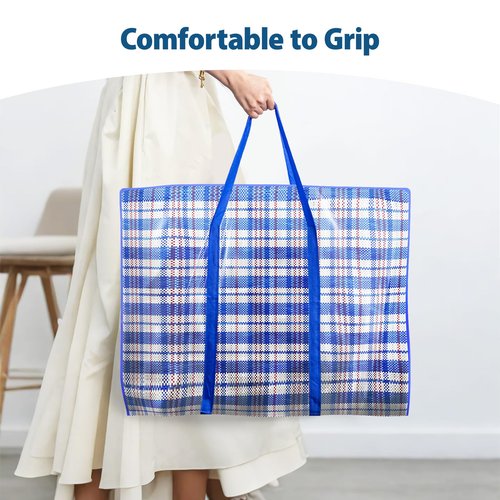 MASHDE 4-Pack Moving Bags Extra Large - Heavy Duty Storage Bags with Reinforced Handles, Foldable Closet Organizer for Garage, Dorm, or Seasonal Moving Supplies