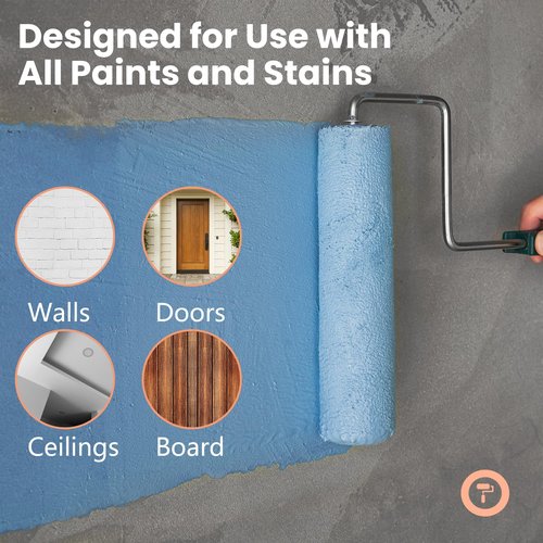 Mister Rui 9 Inch Microfiber Roller Covers 3-Pack, 3/8" Nap Sleeves for Walls & Ceilings, Reusable Paint Rollers for Smooth Finish