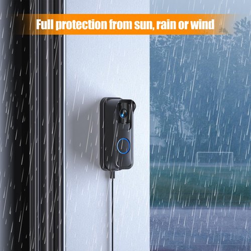 Solar Charger and Mount for Blink Video Doorbell&Blink Outdoor 4(4th)(Not Included),4W Solar Panel Waterproof with 13ft Charging Cable and No-Drill Doorbell Mounting Bracket for Blink Doorbell Camera