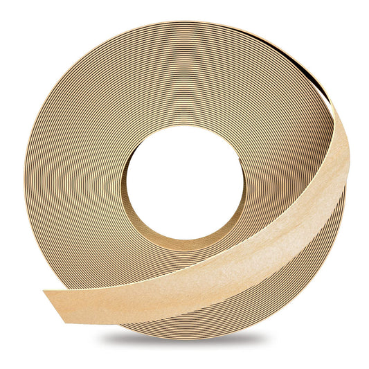 GSCIT Club Birch Edge Banding, 3/4 inch x 50ft roll of Veneer Pre-glued Flexible, Real Wood Tape Banding for Cabinet Repair Furniture Restoration