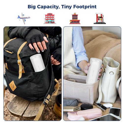 Portable Bidet for Travel - 320ml Rechargeable Handheld Travel Bidet with 800mAh Battery | IPX7 Waterproof Toilet Sprayer | Personal Hygiene Sprayer for Women & Men | Compact for Postpartum Care