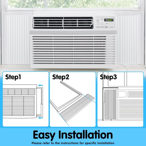 Air Jade Window Air Conditioner Side Panels with Frame, Adjustable AC Side Panels for 5,000 to 14,000 Btu Window AC Units, Extra Wide Window Air Conditioner Panels and Frame Kit, Pack of 2
