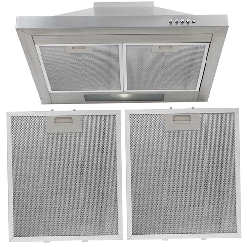 Vent Hood Filter, 2Pcs Range Hood Filter 10x13" Multi-Layer Stainless Steel Stove Vent with Fastener Heat-Resistant Washable Replacement Range Accessories, Stove