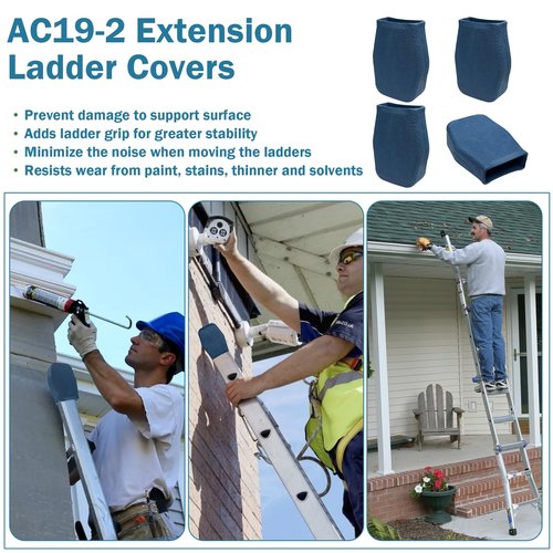 4 Pack AC19-2 Extension Ladder Covers Replacement for Werner Extension Ladder, Fits for All Werner Ladders Except 500, D500, D7136-2, D7140-2 & MT Series