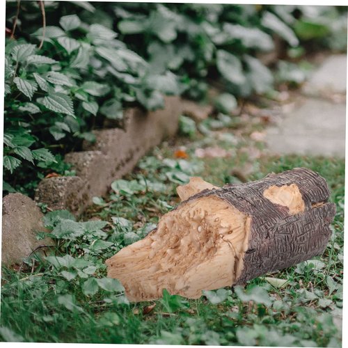 STOBOK Outdoor Key Hider Box Realistic Stump Key Holder for Garden Decor Durable Weather Design for Hiding Spare Keys and Patio Spaces