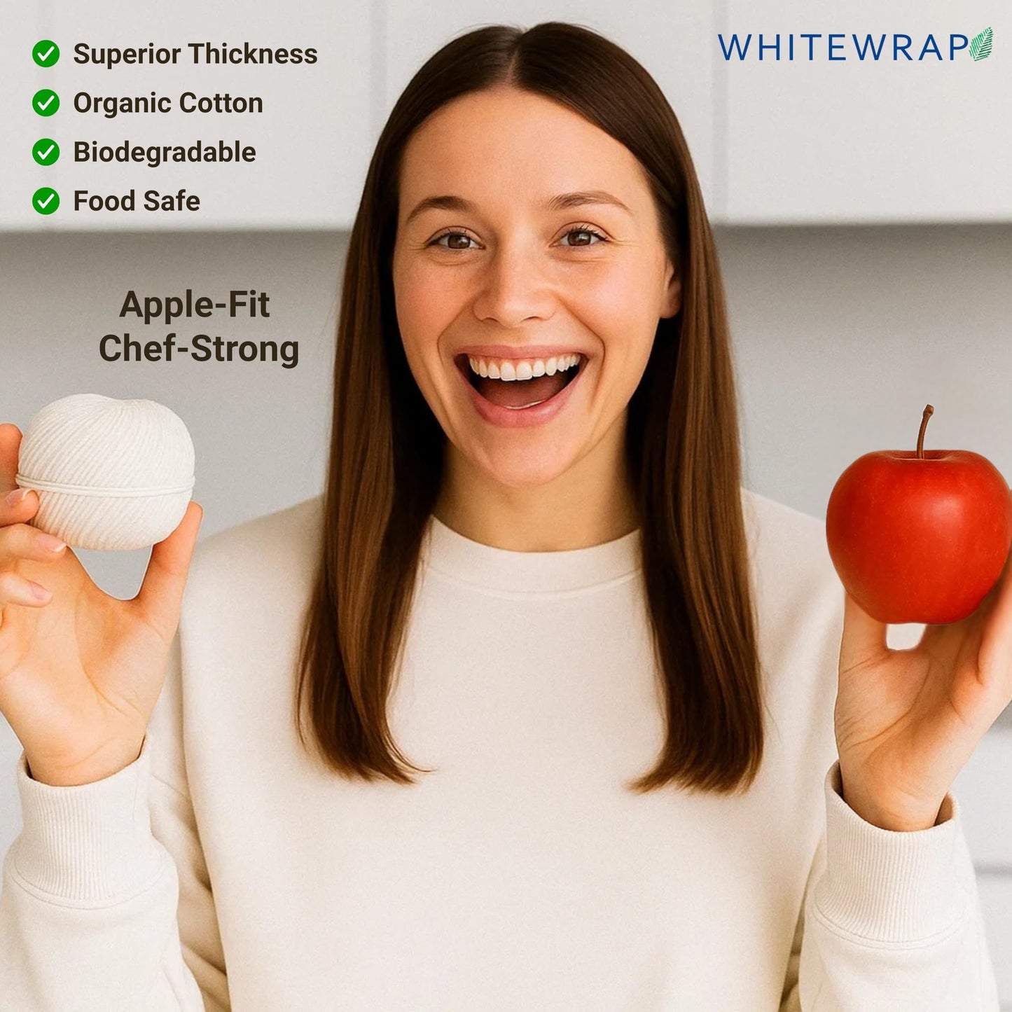 Butchers Twine 200 Feet 1.2mm – Natural Cotton Twine Kitchen String, Food Safe, Oven- Safe Cooking Twine for Trussing Turkey, Roasting Meat, Bakers Twine for Baking, Crafts & Gift Wrapping