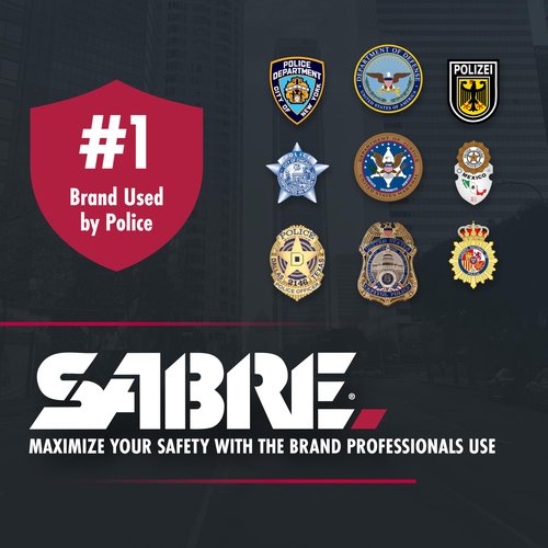 SABRE Safe Escape 3-In-1 Pepper Gel With Window Breaker Seat Belt Cutter, Maximum Strength Pepper Spray, Snap Clip Keychain for Easy Carry & Fast Access, Easy to Use Fast Flip Top Safety, 0.54 fl oz