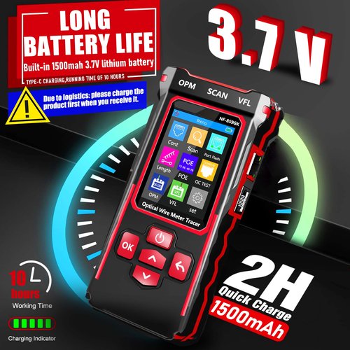 NOYAFA NF-859GK Network Cable Tester with IP Tester 10mw Visual Fault Locator,PING/POE/RJ45 RJ11 CAT5 CAT6 Cable Toner Ethernet Tester for Phone Lines CAT3, Ethernet,Wire Tracer LAN Network Tool