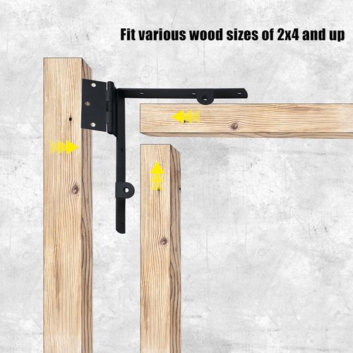 NULTRUMA 2 Set Anti Sag Gate Kit Gate Corner Brace Bracket Heavy Duty No Sag Kit for Wooden Fences, Driveway Gates, Shed Doors, Corral