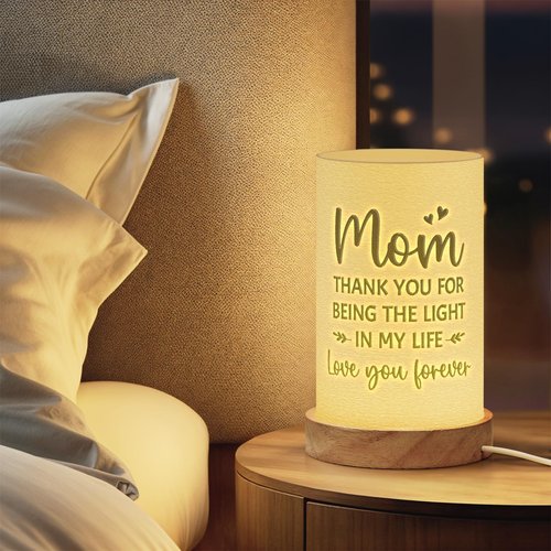 Afterprints Birthday Gifts for Mom 3D Printed Night Light, Mom Gifts from Daughter Son, Best Gift for Mother on Christmas, Thanksgiving, Table Lamp with Floral & Butterfly Design