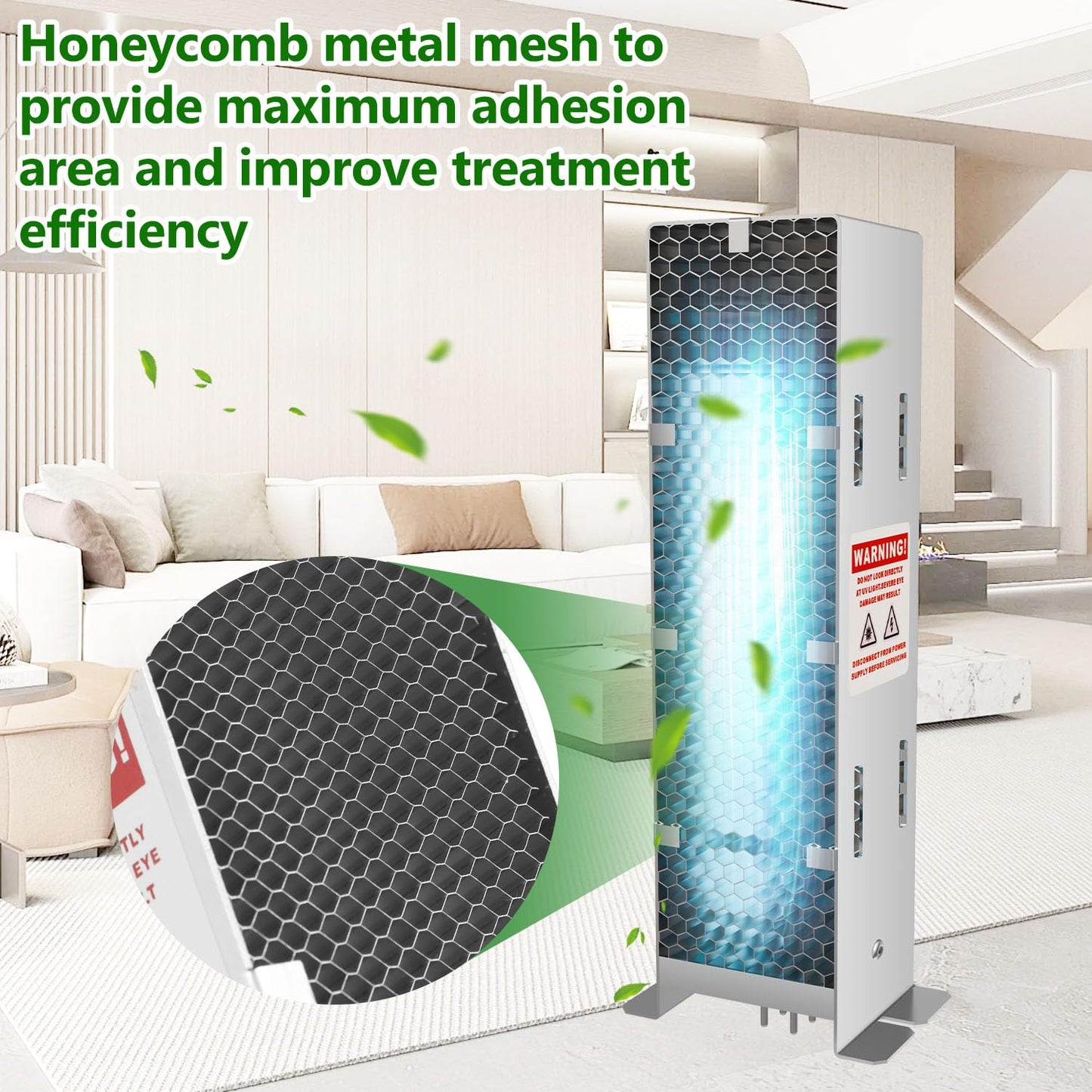 BlueDate Air Scrubber Advanced Photocatalytic Oxidation (PCO) 9 Inch Replacement Cell and Üν Bulb, Ozone Free Suitable for ActivTek InDuct 2000, A1013A, A1013C, A1013P, A1013Q, A1013U, 1 Pack