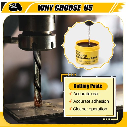 Dreyoo Cutting Paste for Drilling Metal, 8.8 oz Jar Metal Drill Bit Cutting Oil Tapping Wax, Industrial Saw Blade Lubricant, Machine Drill Paste for Drilling, Tapping, Sawing, Milling