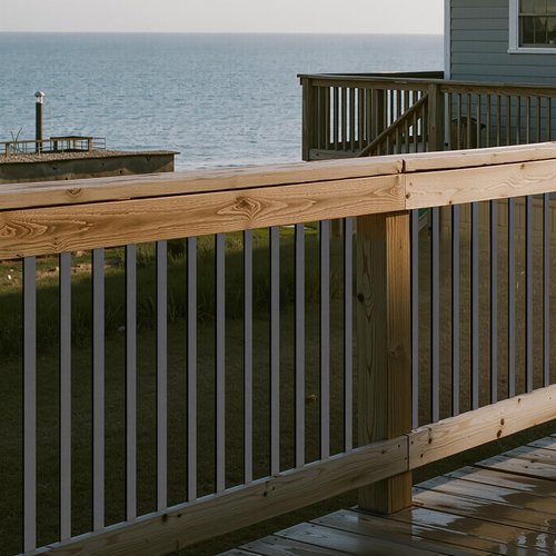 Akenow 51 Pack Deck Balusters for Deck Railing, 36"X1" Heavy Duty Cast Iron Stair Railing, Flat Straight Baluster with Screws, Compatible with Wood & Composite Deck for Porch, Fence, Patio