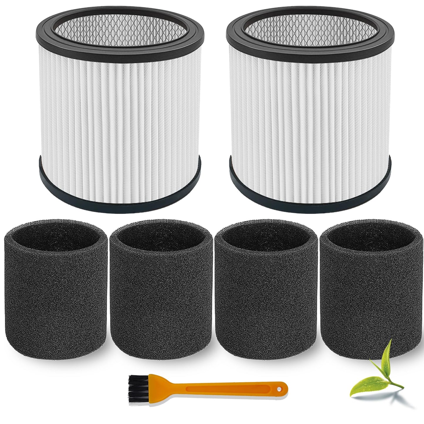 LVJUSEN 08 2566B Repalcement Cartridge Filter for Stanlay 5-18 Gallon Wet/Dry Vacuums, Compatible with SL18115/SL18115P/SL18116/ SL18116P/SL18191P/SL18199P/SL18117 Wet/Dry Vacuum-2 Pack