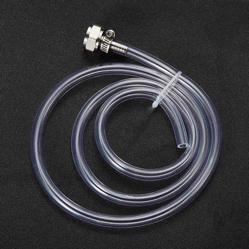 LitKiwi Draft Beer Line with Connectors,Part of Kegerator Kit,5 Feet-Clear Vinyl Tubing Hose 5/16"ID 7/16" with Stainless Steel Barb Fitting,for Beer Tap Tower Keg Homebrewing