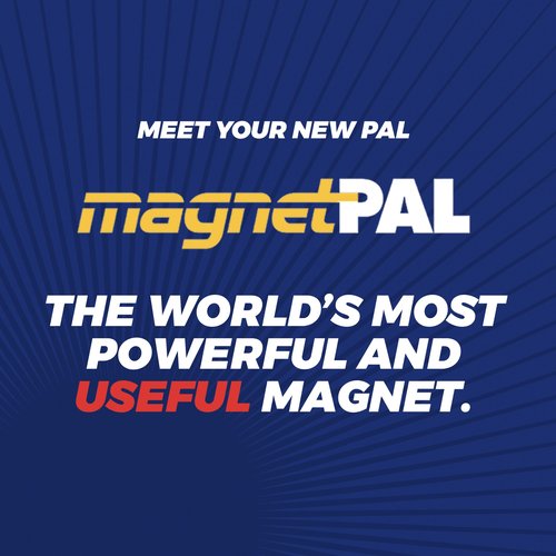 MagnetPAL Heavy-Duty Neodymium Anti-Rust Magnet, Magnetic Stud Finder, Hide-A-Key, Tool Holder & Retrieval, Most Powerful Magnet 12lb Pull, Indoor or Outdoor Multi Use Tools, Quick Release Keys Red