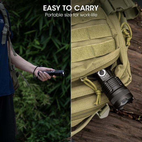 Kmivo Rechargeable LED Flashlights High Lumens - 4 Pack 990,000LM Super Bright Flashlight, Adjustable Powerful Flash Light with 5 Modes, Waterproof Handheld Flashlight for Home