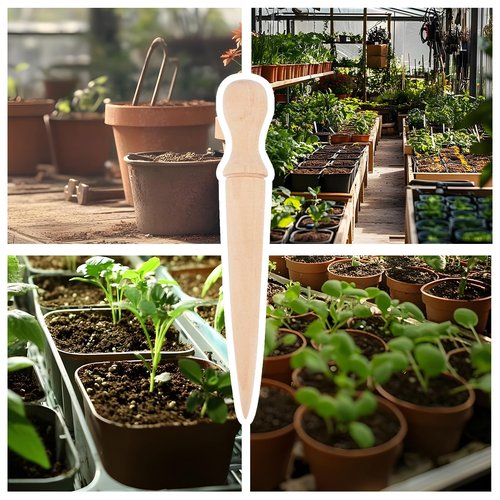 Dibber Garden Tool - Wooden Sow Dibbler | Plant Hole Digger for Planting | Bulb Planter Tool | Seeds Transplanting Plants Planting Bulbs | Planter for Planting Flowers Tulips, Daffodils & Dahlias