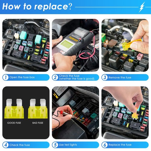 304Pcs Car Fuses Assortment Kit Include Standard & Small & Mini Size, Automotive Low and Tall/STD Profile Box Shaped Assorted Fuse with Fuses Puller for Trucks, Cars and SUV, Boat